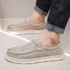Summer Breathable Linen Woven Fisherman Shoes Lazy Shoes Lightweight Non-slip Wear-resistant Men's Loafers