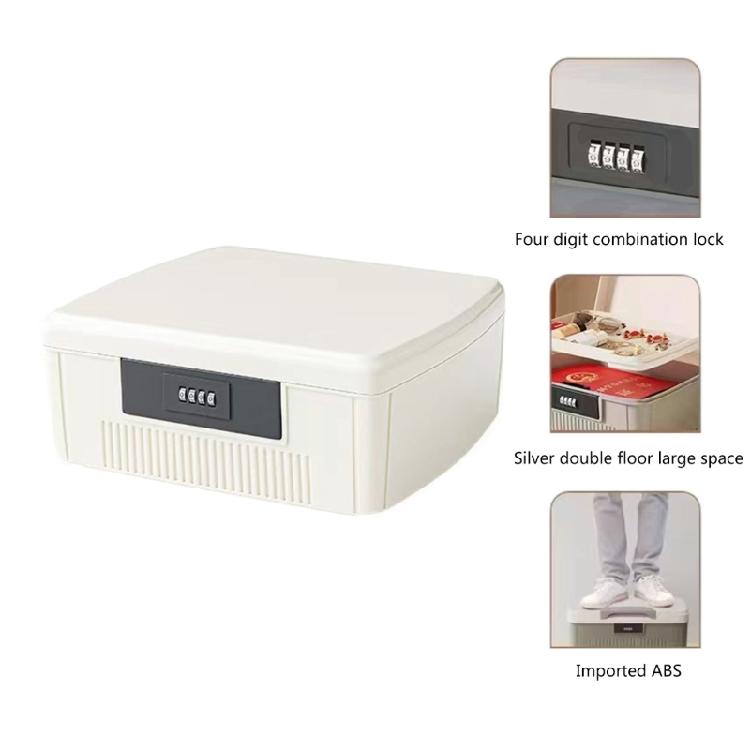 Privacy Protective Storage Box with Combination Lock for Secure Document and ID Organization Home or Work Daily Use