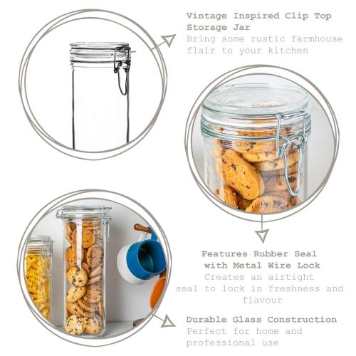 Bormioli Rocco Asplund FIDO Spaghetti Jar, Clear, Size: Approx. 9.8 H28, 8004360093780