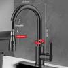 Kitchen Faucets Stainless Steel Pull Out Kitchen Sink Water Tap Deck Mounted Mixer Stream Sprayer Head Hot Cold Taps