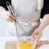 Stainless Steel Semi-Automatic Whisk Set - Manual Thickened and Mini Silicone Whisks