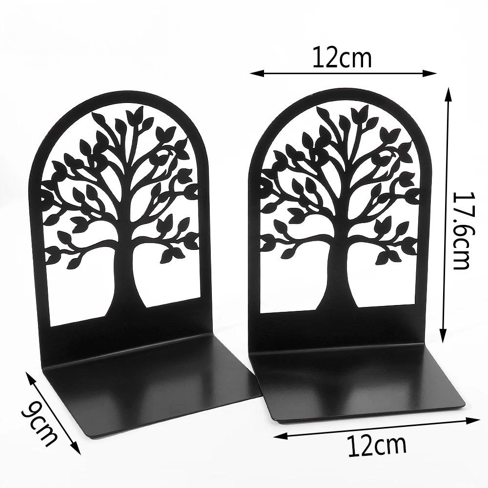 Black Tree of Life Desktop Book Ends Office Desktop Home Bookend Gift for Book Loves Office Desktop Iron Book Rack