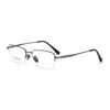 Premium Men's Half-Titanium Business Eyeglass Frames - Comfortable & Compatible with Myopia/Presbyopia Lenses