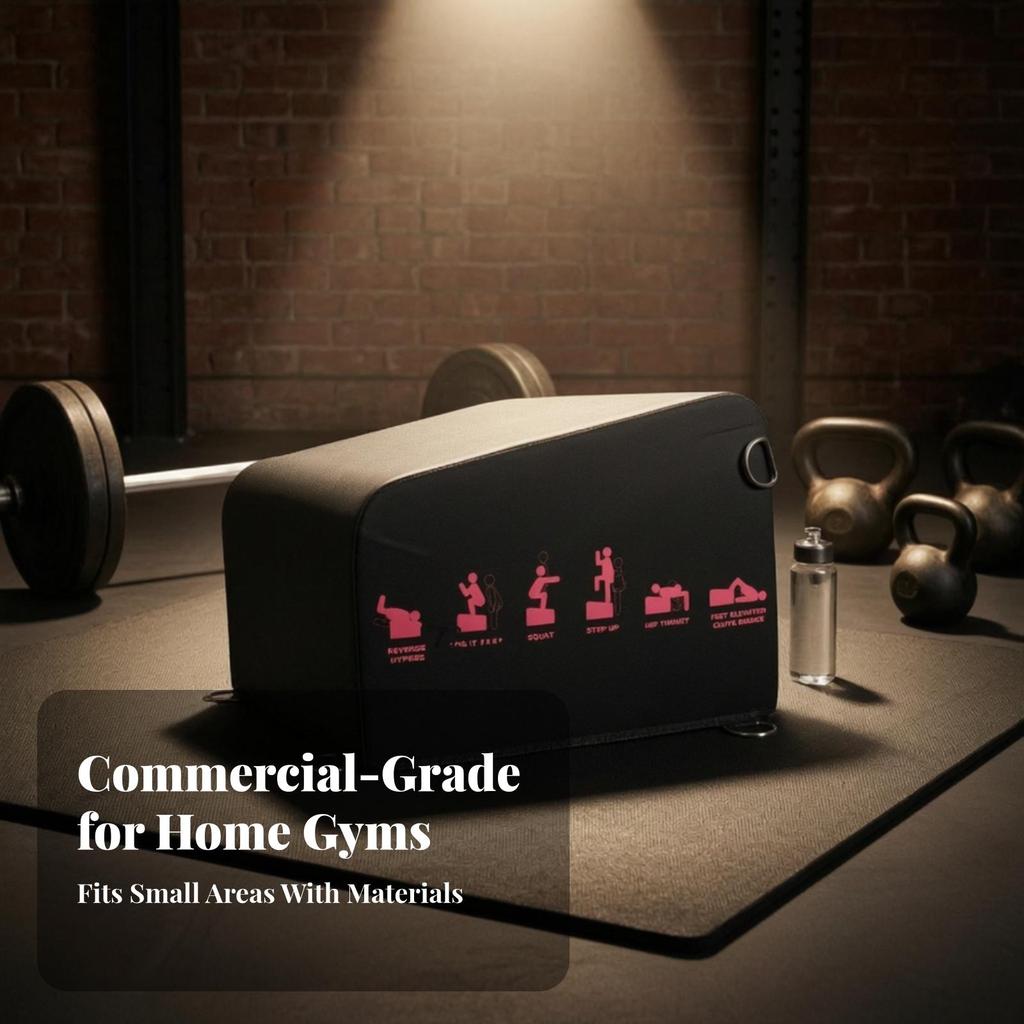 Exercise Box Heavy-Duty Hip Thrust Bench Upholstered for Home Gym