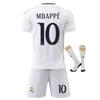 Kids Sportswear Real Madrid Mbappe Soccer Jersey Polyester 130-140cm White