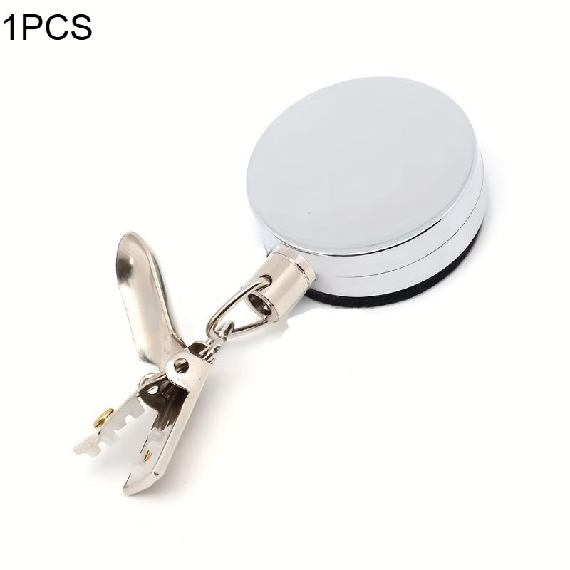 

Wire Easy Pull Non-Punch Towel Clip, Double-Sided Adhesive Key Hook Anti-Lost Retractable Buckle Can Be Applied to Multiple Scenes 1pc