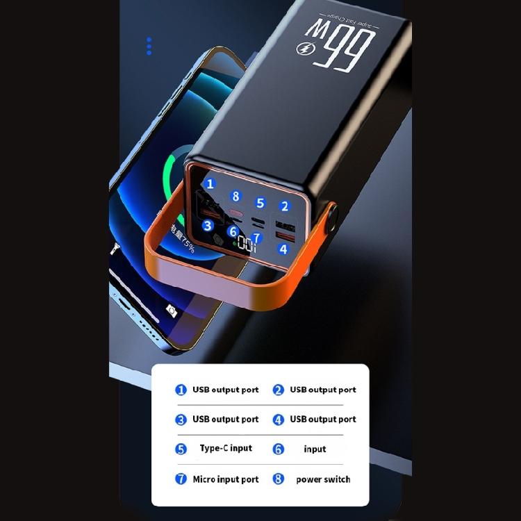 66W Outdoor Camping Light and Mobile Power Adapter 30000mA/50000mAh for Explorers Efficient Battery Power Charger