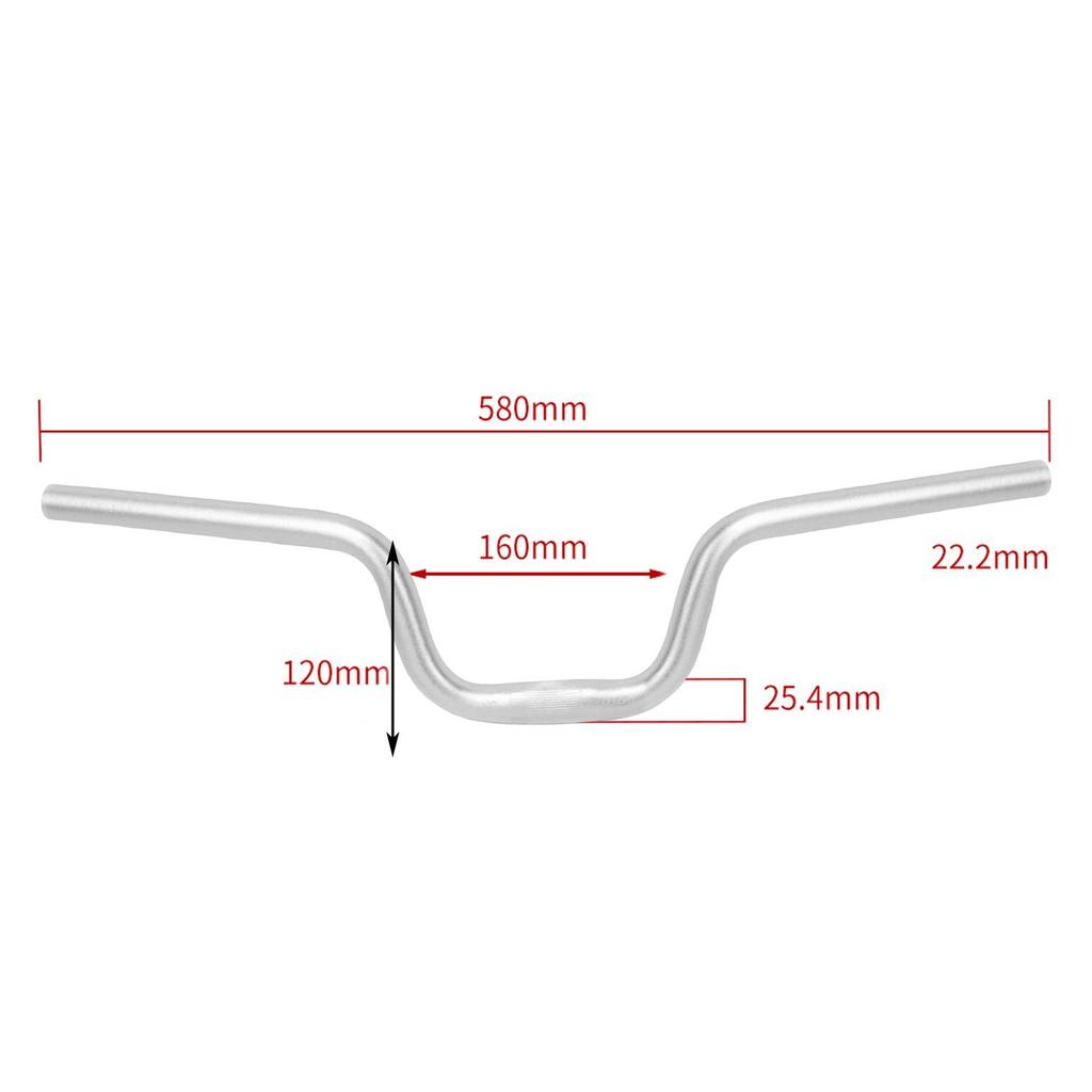 580mm Aluminum Alloy Riser Bars for Folding Handlebars
