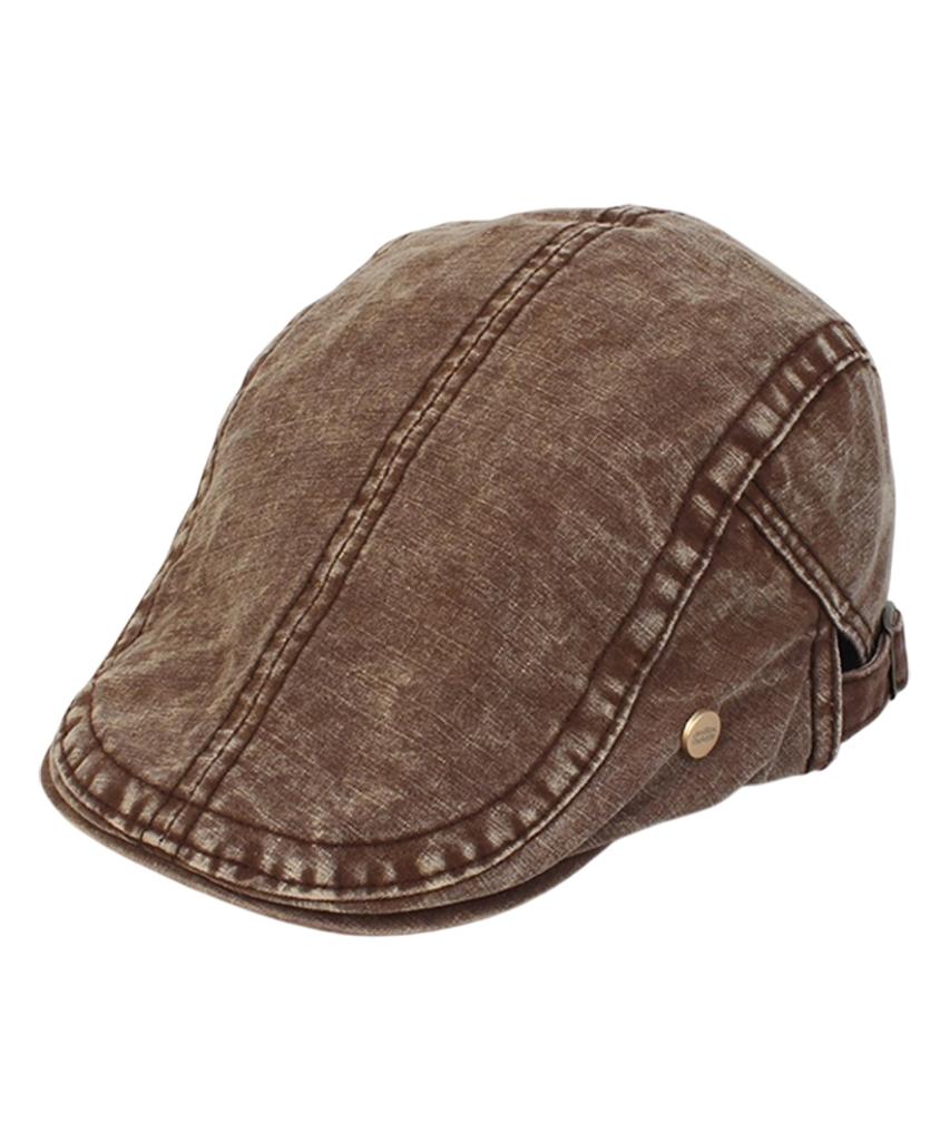 Hard Washing Logo Brown Hunting Cap
