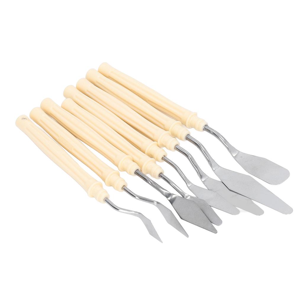 8Pcs Palette Knife Stainless Steel Ergonomic Handle Design Multifunction Painting Knife Set for Painting Mixing