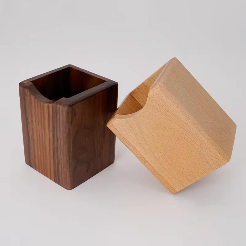 Multiple-use Wood Storage Box Large Capacity Pen Holder Cup Durable Wooden Pencil Holder  Friend