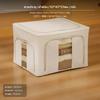 2Pack Large Linen Storage Box, Waterresistant, Foldable, Closet Organizer Three Doors