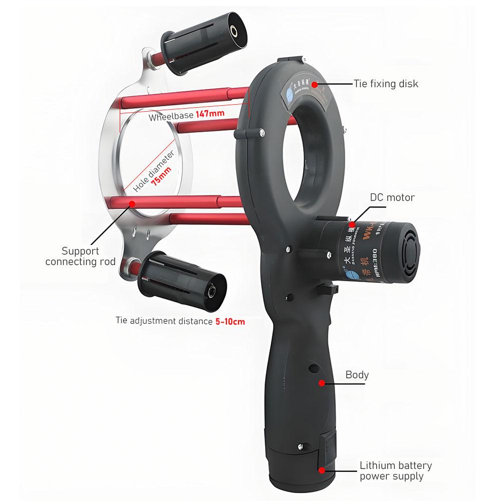 Handheld Electric Wrapping Tape Machine for Air Conditioning Tube Portable Wrapping Machine Automatic Bundling Machine
