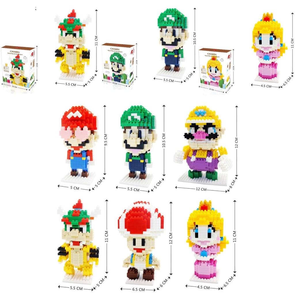 Super Mario Bros Plastic Puzzle Toy For Kids Educational Building Blocks Gift