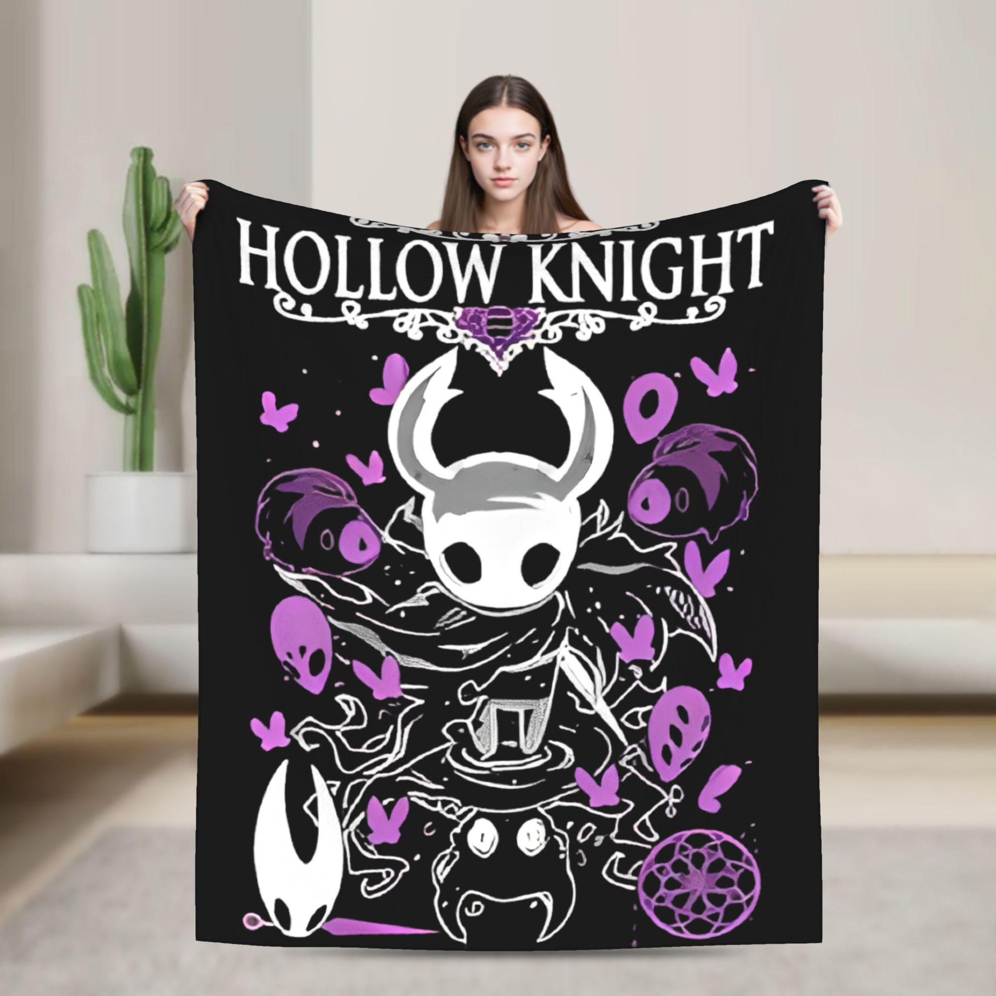 

Hollow Knight Advanture Game Blankets Flannel Autumn Winter Cartoon Cute Multifunction Lightweight Throw Blankets for Travel 75x90cm