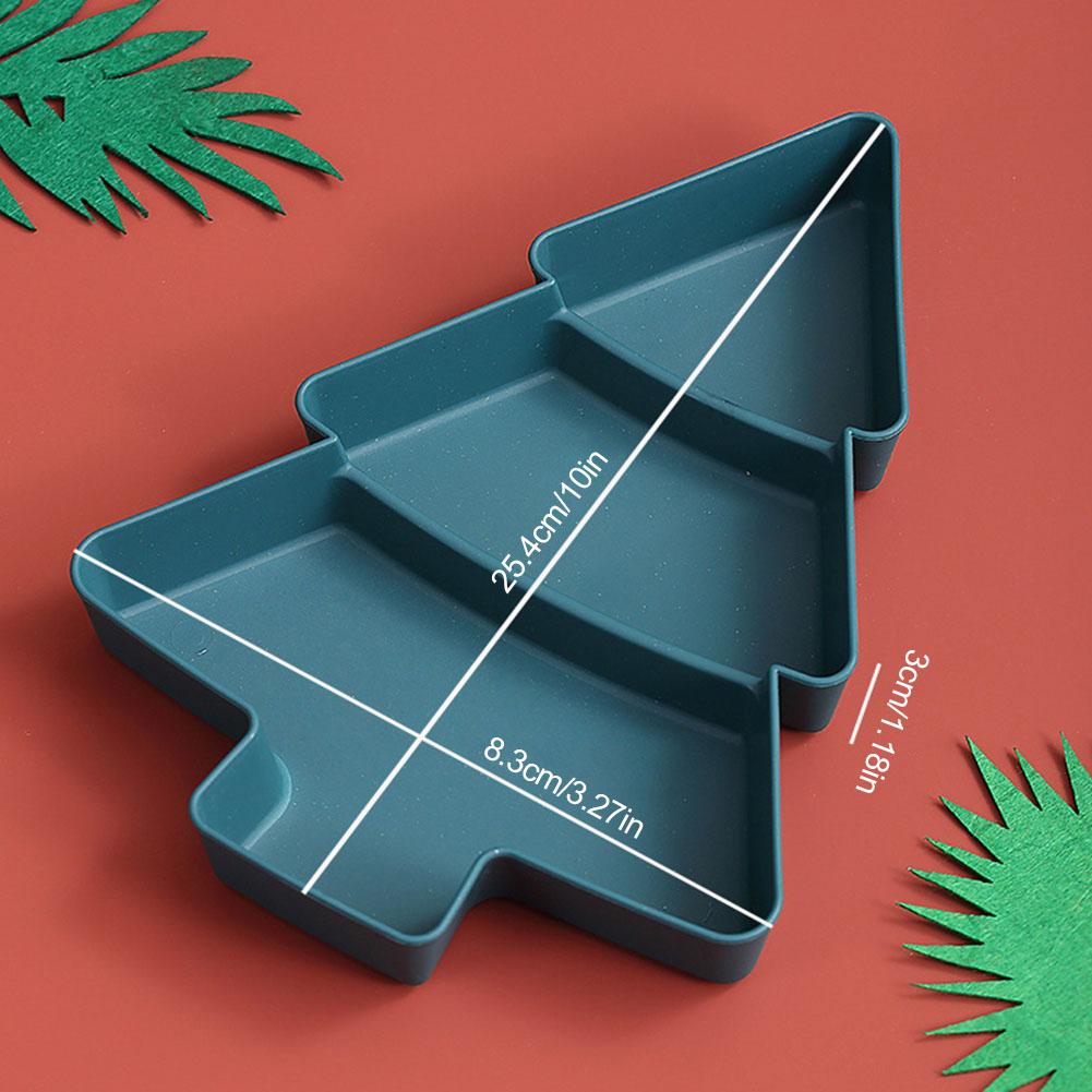 Christmas Tree Fruit Plate Marry Christmas Candy Snack Dish Party Decorations For Home Xmas Gifts Happy New Year