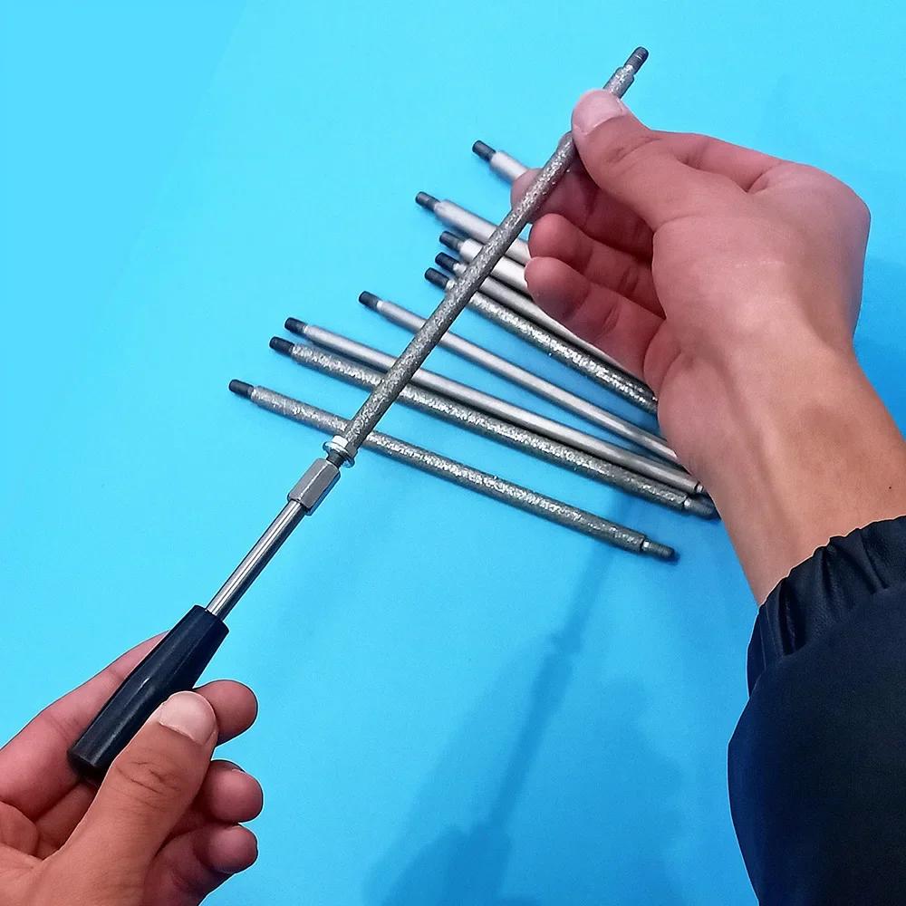 80-3000# 6mm Zylinder Diamantstein Schärfstab Wetzstein Passend für Ruixin Schärfer Sägemesser Scimitar Messer Schleifen