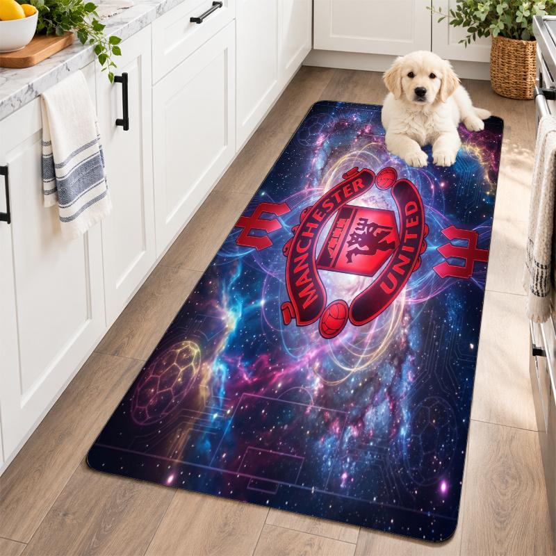 Flannel Kitchen Mat Manchester United Soft Area Rug Non Slip Floor Carpet Home Decoration