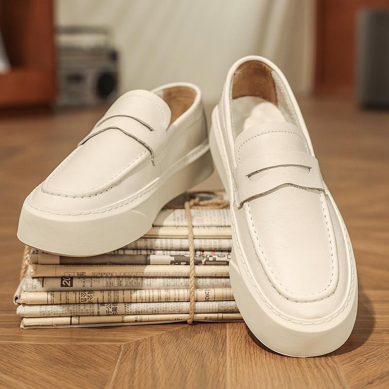 Britský styl Pánské mokasíny z pravé kůže Ručně šité Business Casual Loďková obuv Klasické řidičské ploché boty Měkká podrážka Volnočasová vycházková obuv