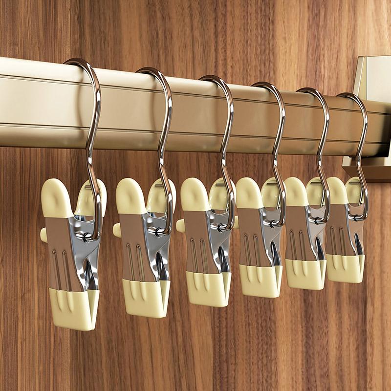 Portable Boot Hanger for Closet, Laundry Hooks with Clips, Boot Holder, Hanging Clips, Portable Multifunctional Hangers Single