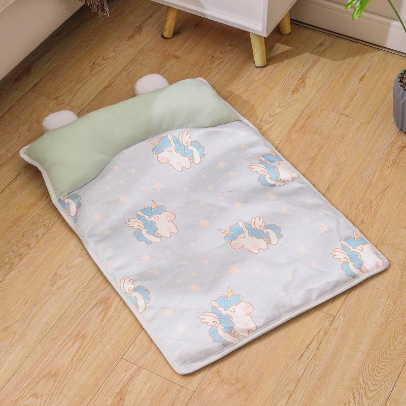 Summer Ice Silk Dog & Cat House, All-Season Pet Bed for Small-Medium Dogs S 45cm x 35cm
