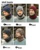 Herren Europäisches und Amerikanisches Winter Mütze & Schal Set: Dick gestrickt mit Samtfutter