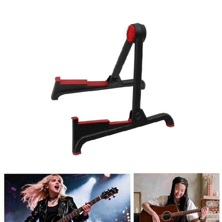 Folding Acoustic Guitar Stand Adjustable Electric Guitar Display Stand Light Weight Floor Guitar Holder Enduring