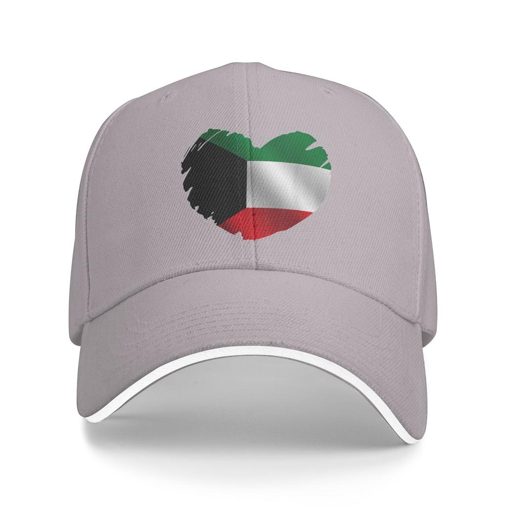 Unisexs WoUnisexs Kuwait Flag On Shape Of Heart Outdoor Hat  Trucker Baseball Caps Casual Baseball Cap Golf Hats
