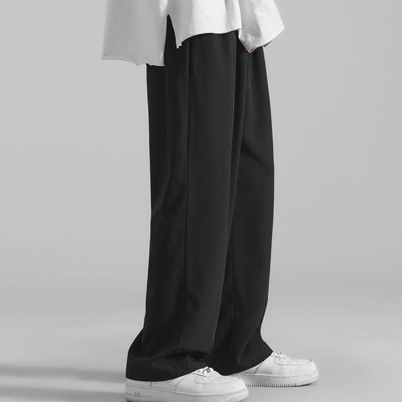 Spring and Summer Casual Pants Men's Drape Straight Wide-leg Thin Ice Silk Pants Trend Korean Version of Loose Mopping Trousers