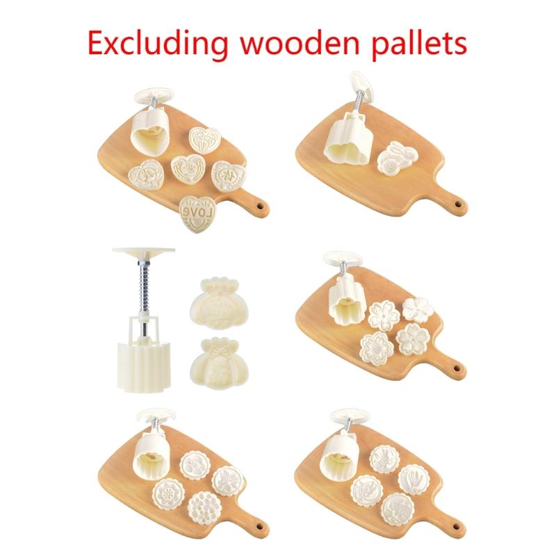 Hand Pressure Various Fondant Mooncake Mould Press Cookie Cutters Baking Tool