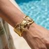 Bohemian Crab Stainless Steel Cuff Bracelet for Women Oversized Irregular Seafish Open Bangle Summer Party Jewelry Gift