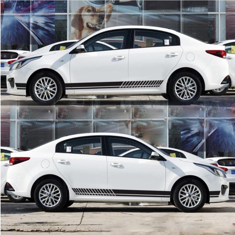 WRC Racing Car Decals: Universal Decorative Side Skirt and Waistline Stickers