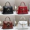 Pu Small Square Bag With Printed Design For Daily Use Womens Casual Handbag
