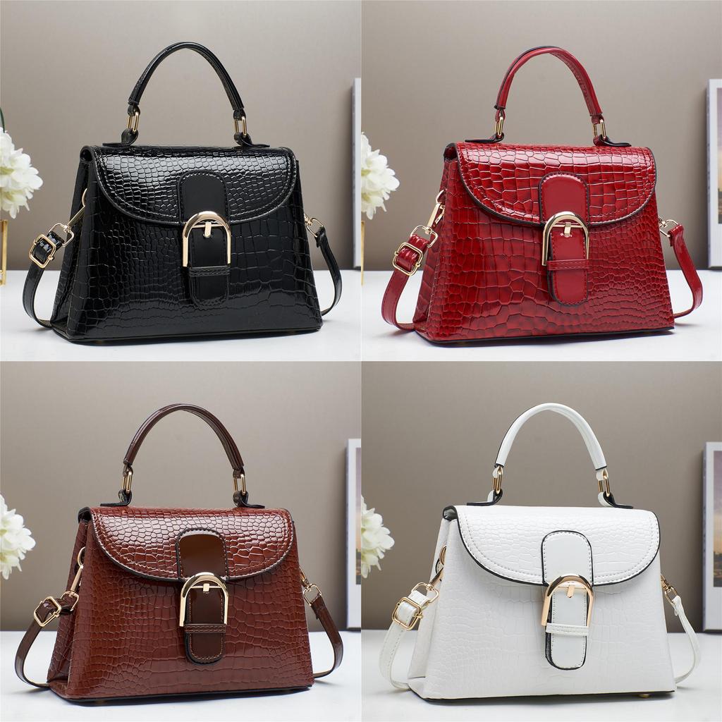 Pu Small Square Bag With Printed Design For Daily Use Womens Casual Handbag