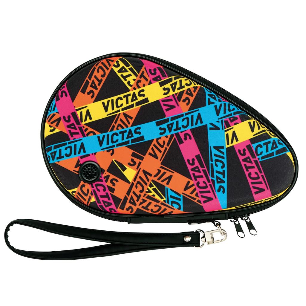VICTAS Table Tennis Racket Case, Printed Round Racket Case, Multicolor (1800), 672111