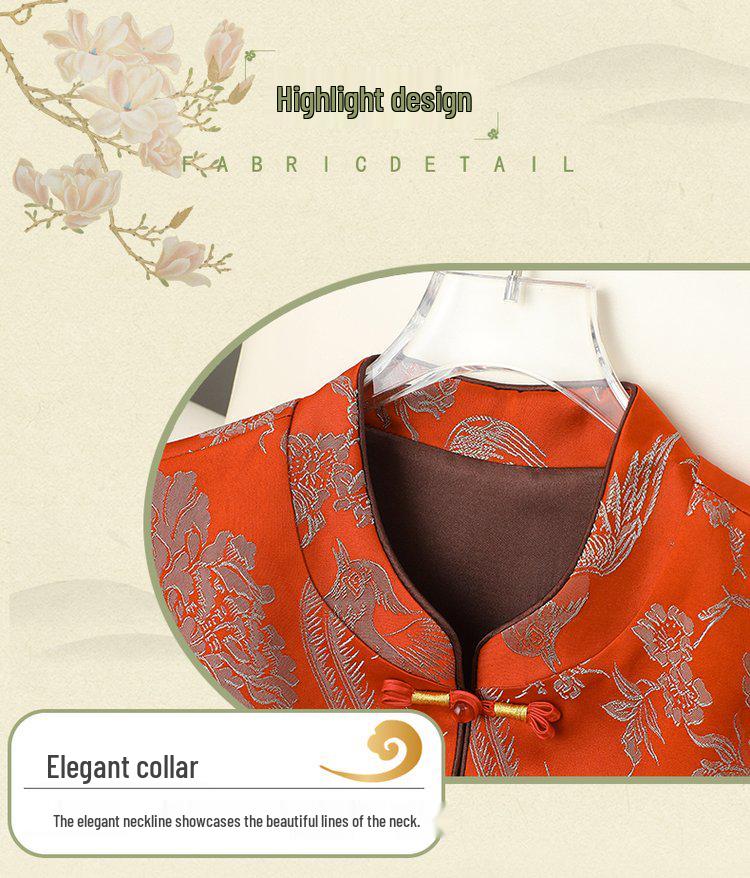 Spring 2026 Tang Suit Vest: Elegant Chinese-Style Outerwear for Middle-Aged and Elderly Women