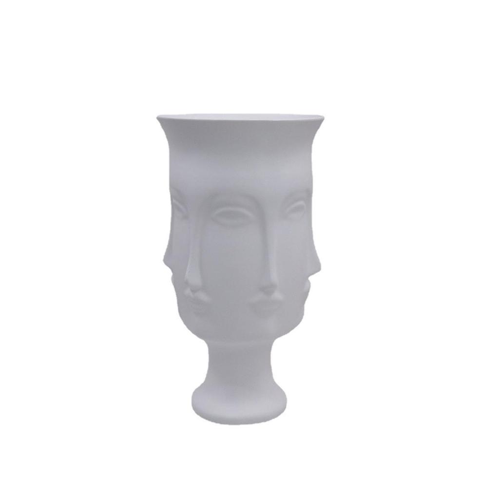 Nordic Style Creative Resin Face Vase for Home Decor 