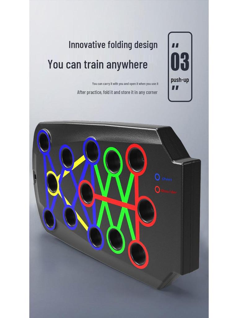 Multifunctional Chest & Muscle Training Board with Push-Up & Dips Stand