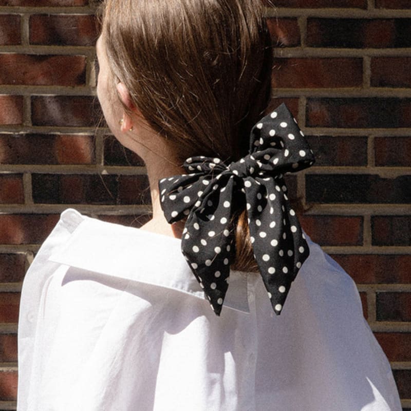 

Жан Поль Кларисс Резинка для волос с лентой в горошек JP-22-153S GREEN