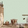 Checkerboard wallpaper light gray, white and green 50x1000