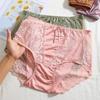 Plus Size Sexy Lace Seamless Panties High-Rised Mesh Briefs Soft Breathable Underpants Lightweight Underwear