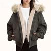 Fur Collar Hooded Parkas Y2k Harajuku Thicken Padded Jackets Casual Zipper Gothic Women&Men Winter Coats Streetwear