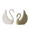 Elegant Cream Swan Ornament for Living Room TV & Wine Cabinet - Perfect Housewarming or Wedding Gift