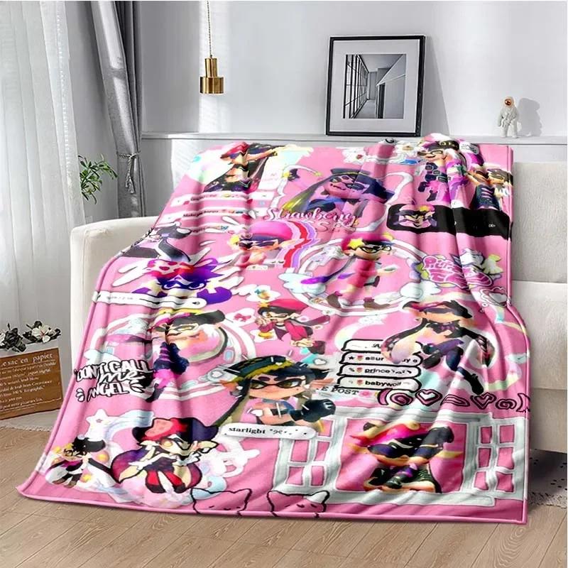 

Игра, Splatoon, Модное милое мультяшное мягкое плюшевое одеяло, Фланелевое одеяло, Игровая спальня, Кровать, Диван, Покрывало для пикника, Офисное одеяло для сна#(1) 75X95CM серый
