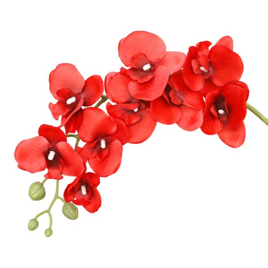 Artificial Orchid Flowers Long Stemmed Realistic Phalaenopsis Orchids No Maintenance Velvet Petals Fake Flower Home Decor