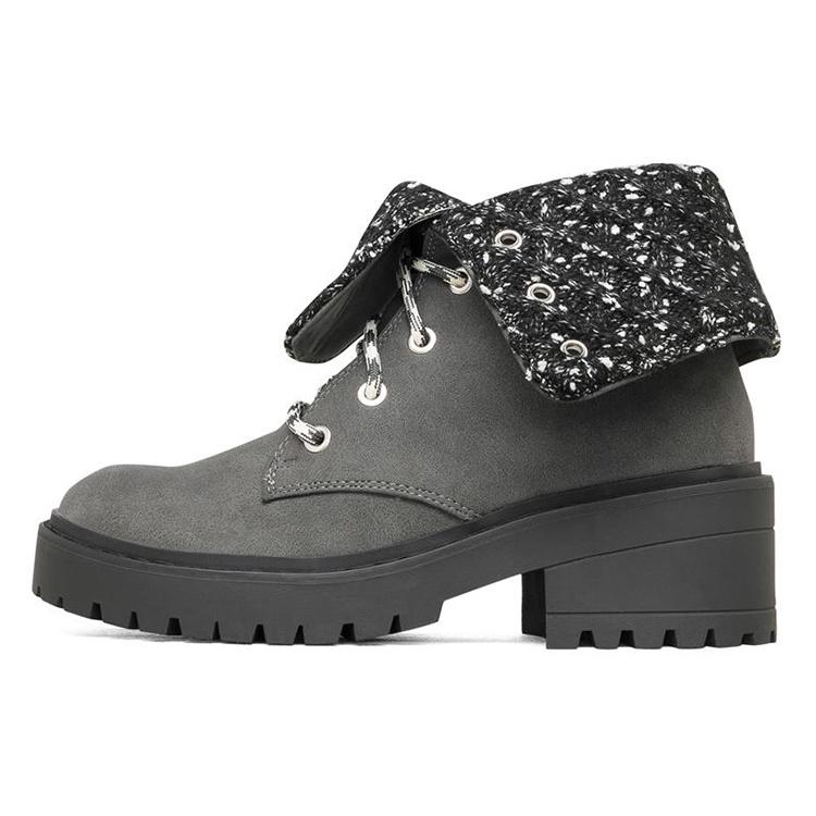 (WMNS) Skechers Teen Spirit Knit Buzz Ankle Boot Black Charcoal Women s 167059-BKCC EU 35