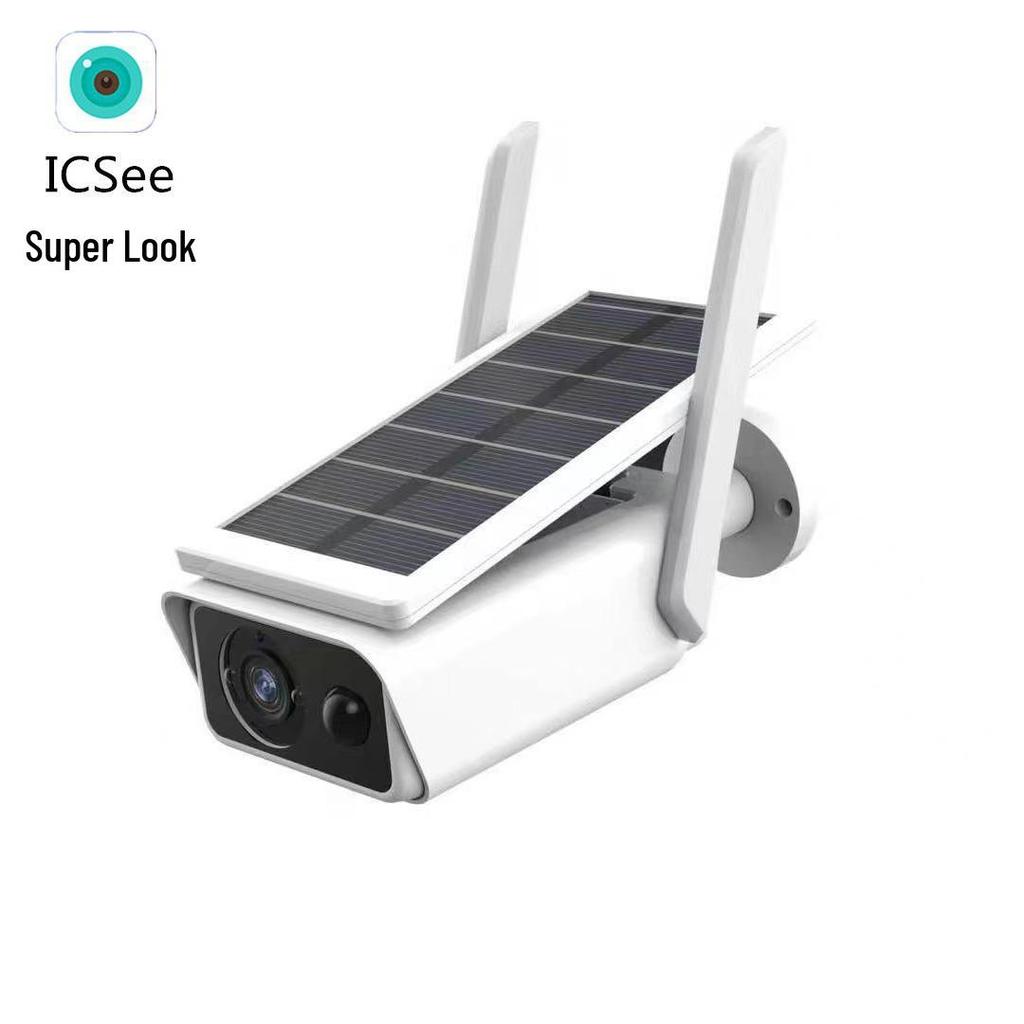 Icsee 4MP HD Solar Bullet Wireless Surveillance Camera with Remote Monitoring & Intercom
