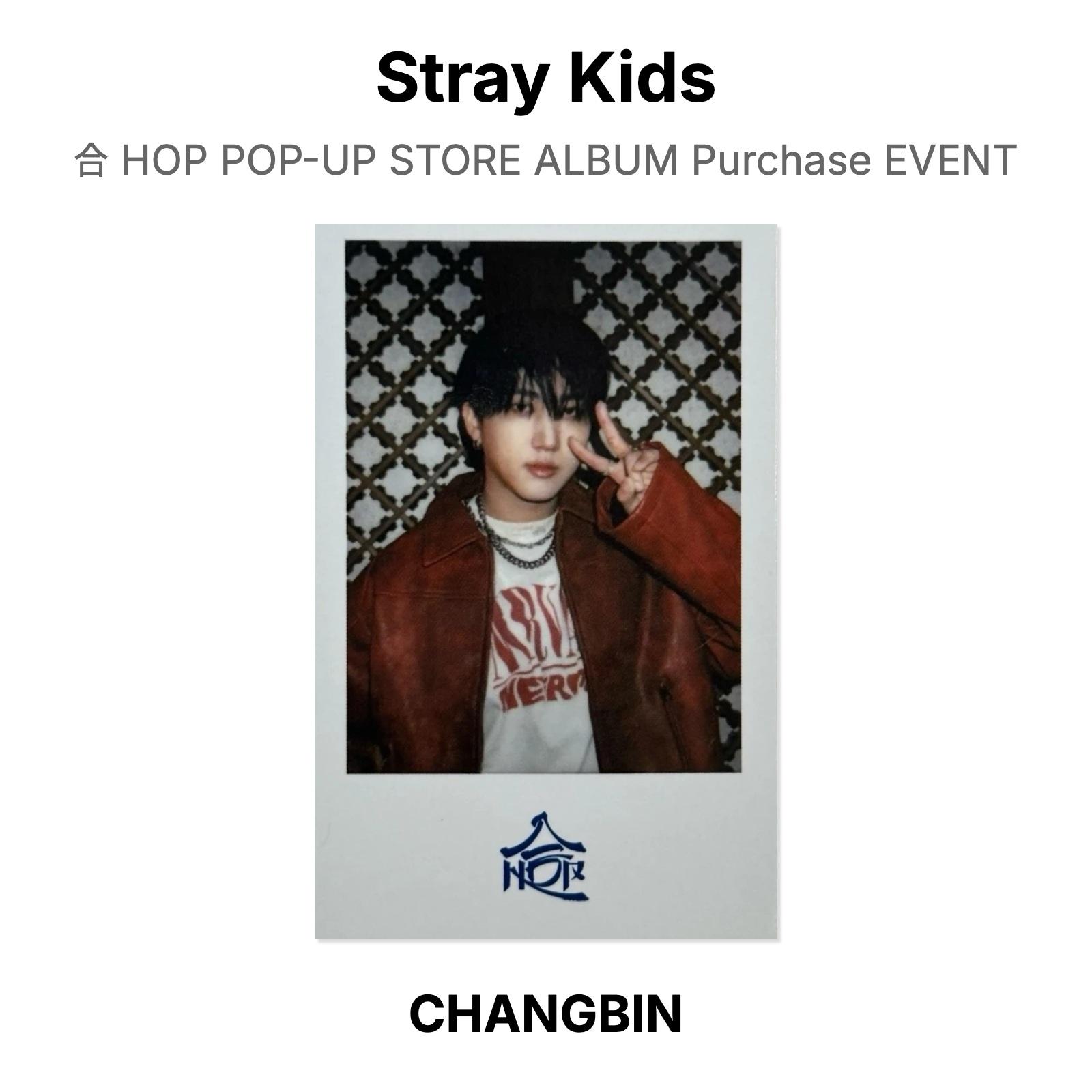 Stray Kids HOP POP-UP STORE ALBUM Purchase EVENT Official Photocard CHANGBIN