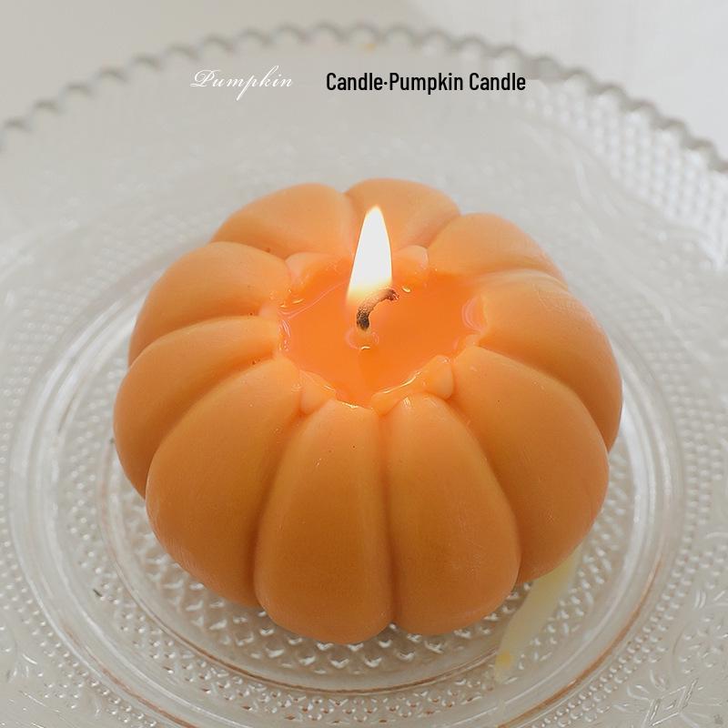Handmade Halloween Pumpkin Scented Candle - Party Favor & Gift Fragrance Ornament