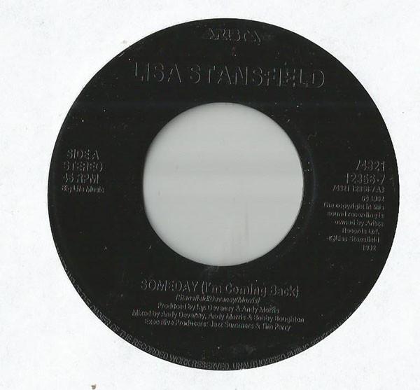 

7inch Record LISA STANSFIELD Someday Im Coming Back 74321123567 ARISTA 1992 UK Dance Electronica Used